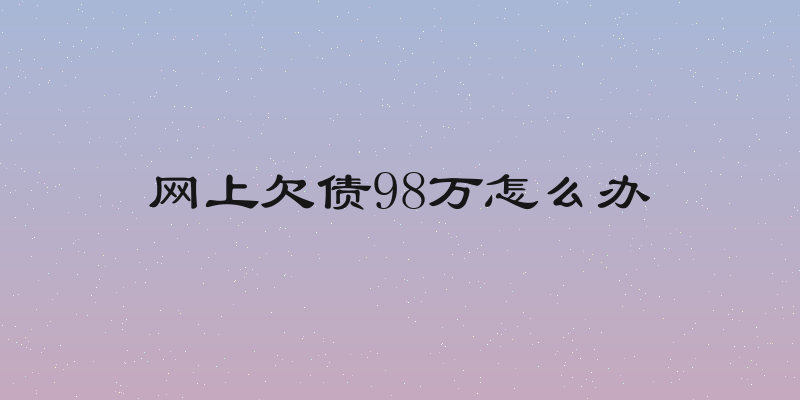 网上欠债98万怎么办