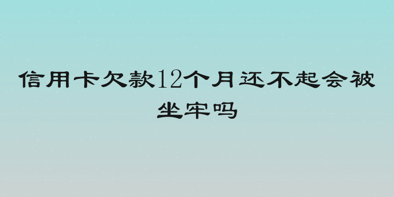 信用卡欠款12个月还不起会被坐牢吗