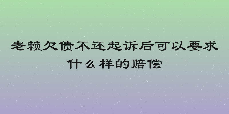 老赖欠债不还起诉后可以要求什么样的赔偿