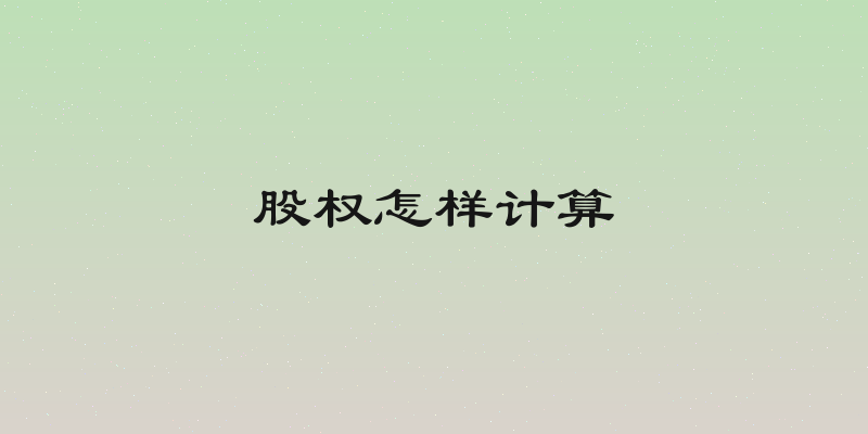 股权怎样计算
