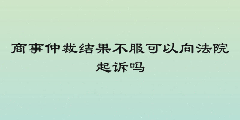 商事仲裁结果不服可以向法院起诉吗