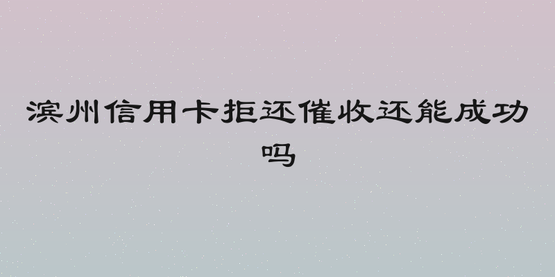 滨州信用卡拒还催收还能成功吗