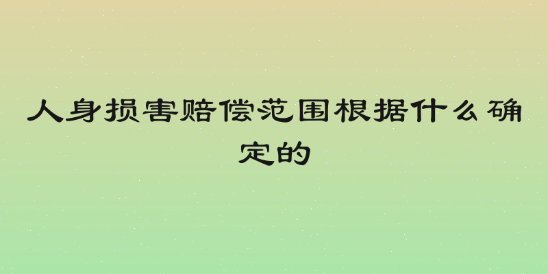 人身损害赔偿范围根据什么确定的