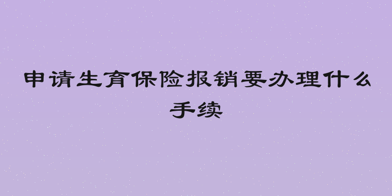 申请生育保险报销要办理什么手续