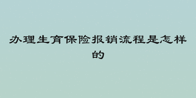 办理生育保险报销流程是怎样的