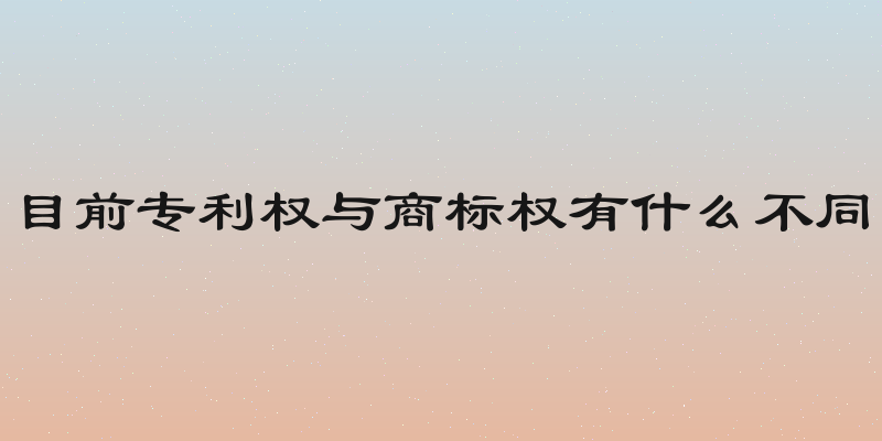 目前专利权与商标权有什么不同