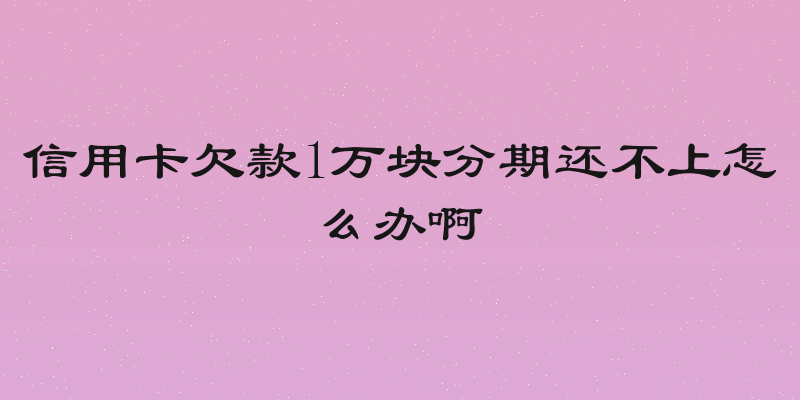 信用卡欠款1万块分期还不上怎么办啊