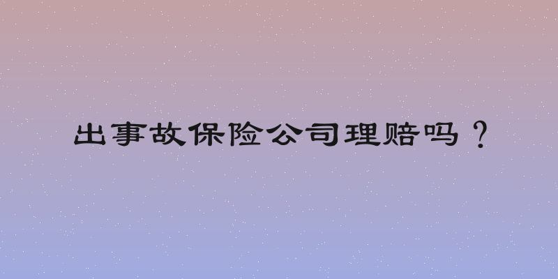 出事故保险公司理赔吗？