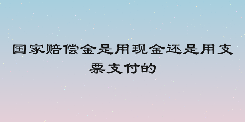 国家赔偿金是用现金还是用支票支付的