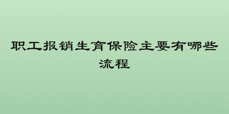 职工报销生育保险主要有哪些流程