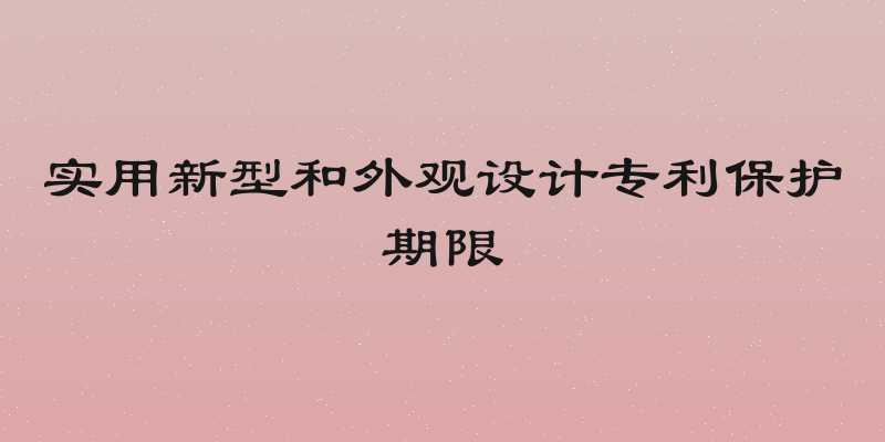 实用新型和外观设计专利保护期限