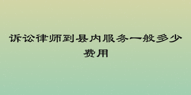 诉讼律师到县内服务一般多少费用