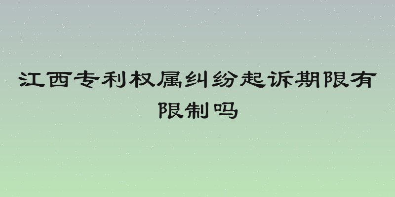 江西专利权属纠纷起诉期限有限制吗