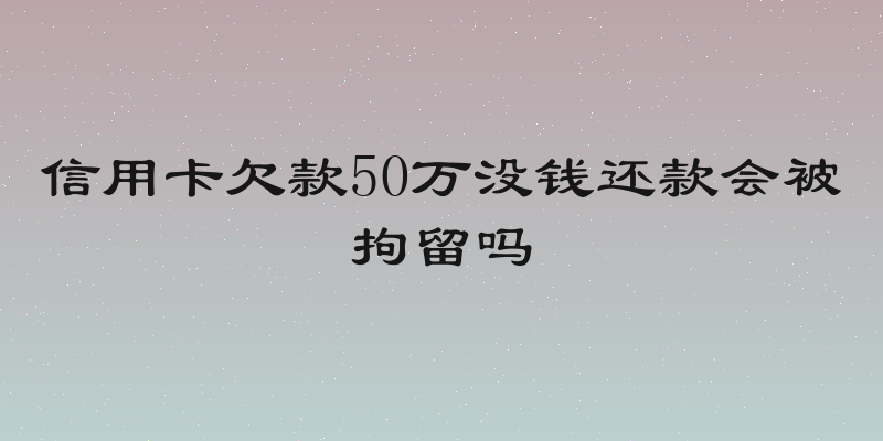 信用卡欠款50万没钱还款会被拘留吗
