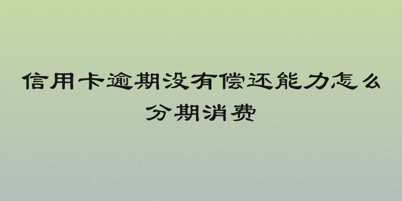 信用卡逾期没有偿还能力怎么分期消费