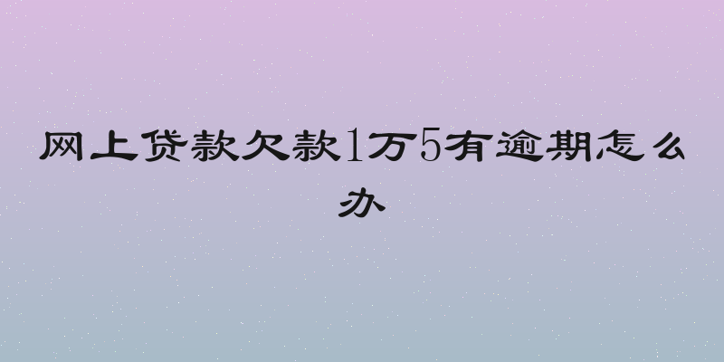 网上贷款欠款1万5有逾期怎么办