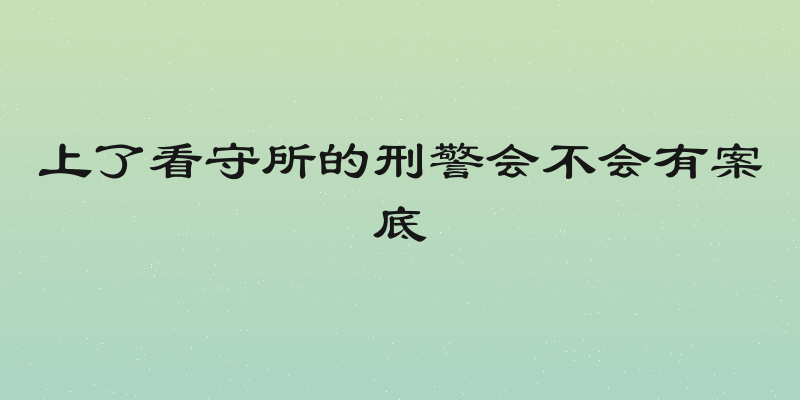 上了看守所的刑警会不会有案底