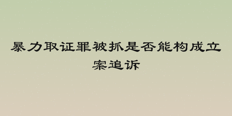 暴力取证罪被抓是否能构成立案追诉