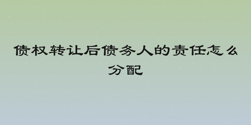 债权转让后债务人的责任怎么分配