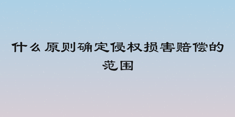 什么原则确定侵权损害赔偿的范围