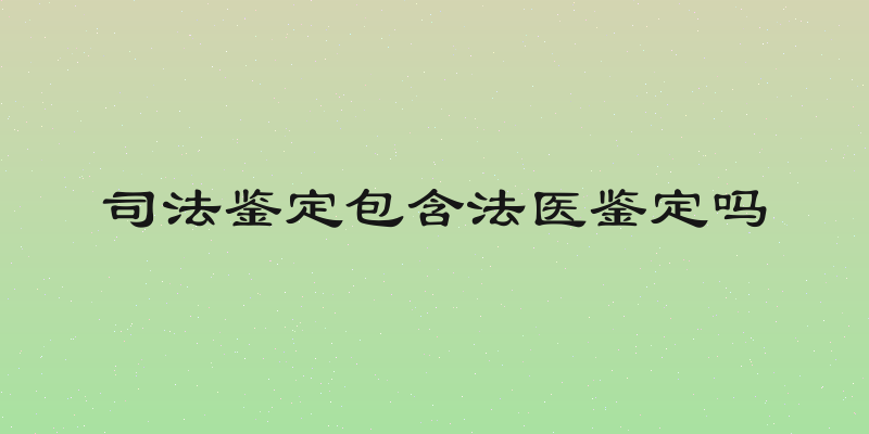 司法鉴定包含法医鉴定吗