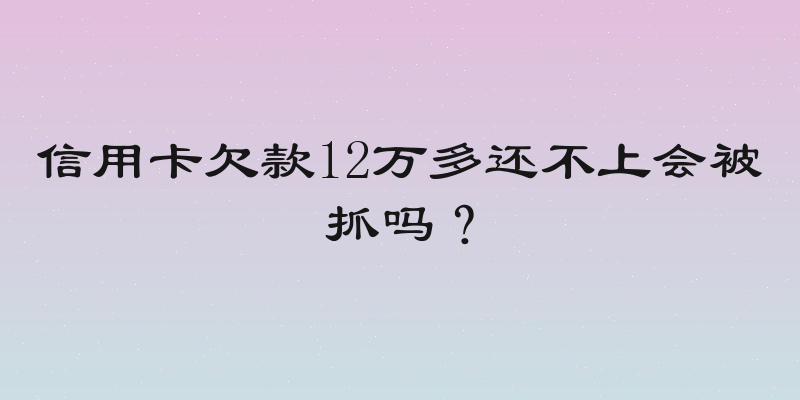 信用卡欠款12万多还不上会被抓吗？