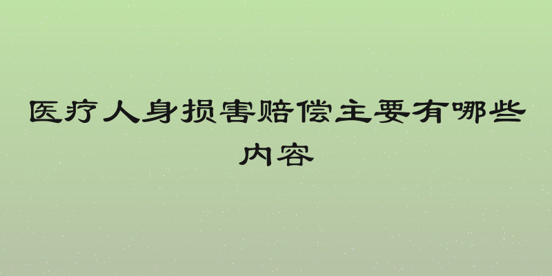 医疗人身损害赔偿主要有哪些内容
