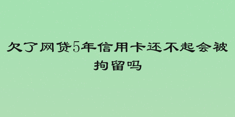 欠了网贷5年信用卡还不起会被拘留吗