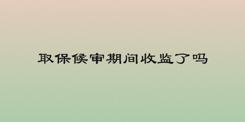 取保候审期间收监了吗