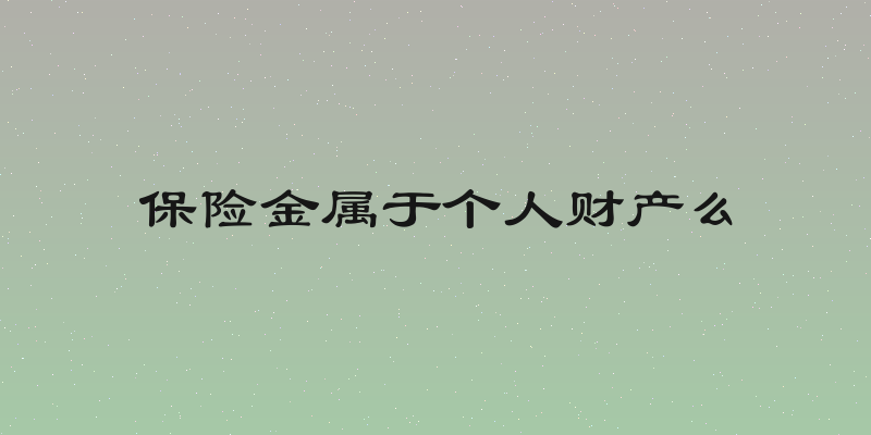 保险金属于个人财产么