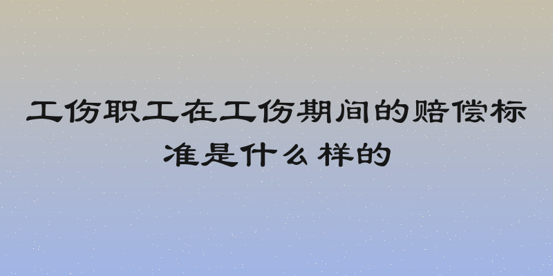 工伤职工在工伤期间的赔偿标准是什么样的