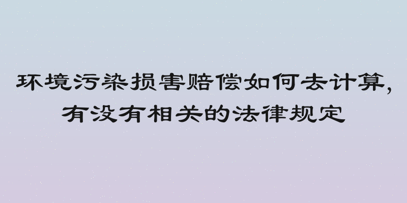 环境污染损害赔偿如何去计算,有没有相关的法律规定