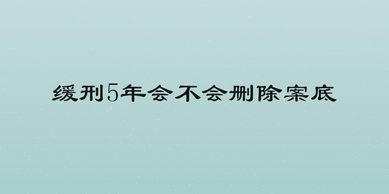 缓刑5年会不会删除案底