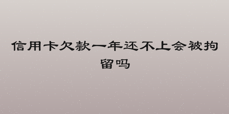 信用卡欠款一年还不上会被拘留吗