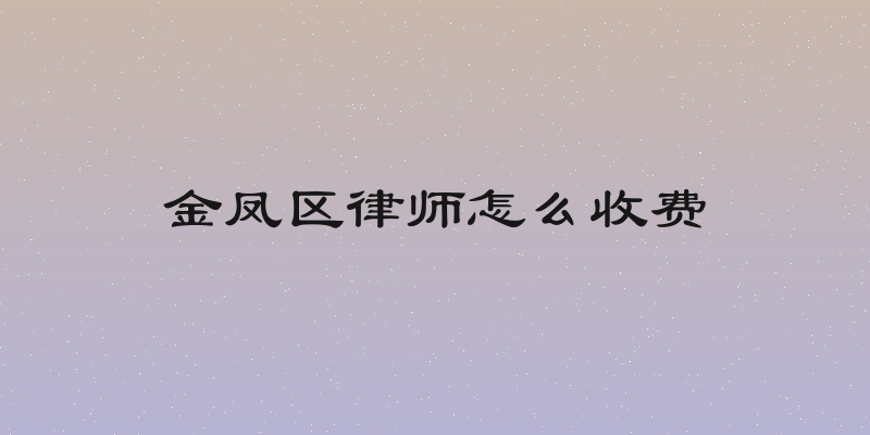 金凤区律师怎么收费