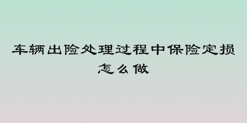 车辆出险处理过程中保险定损怎么做