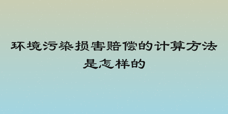 环境污染损害赔偿的计算方法是怎样的