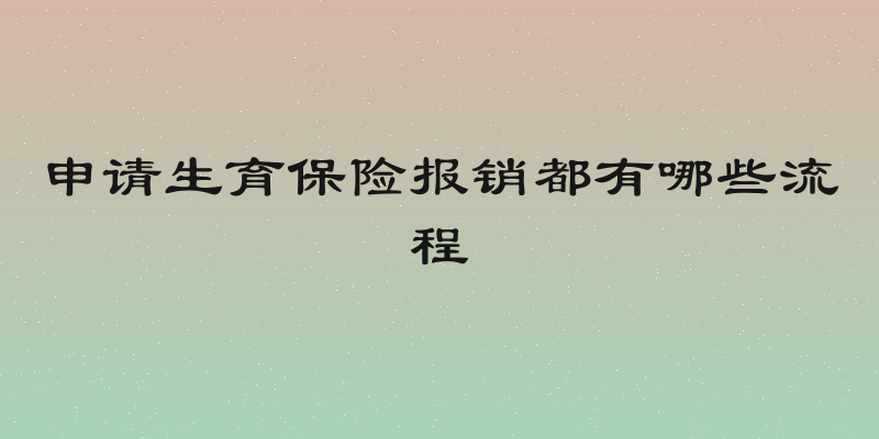 申请生育保险报销都有哪些流程