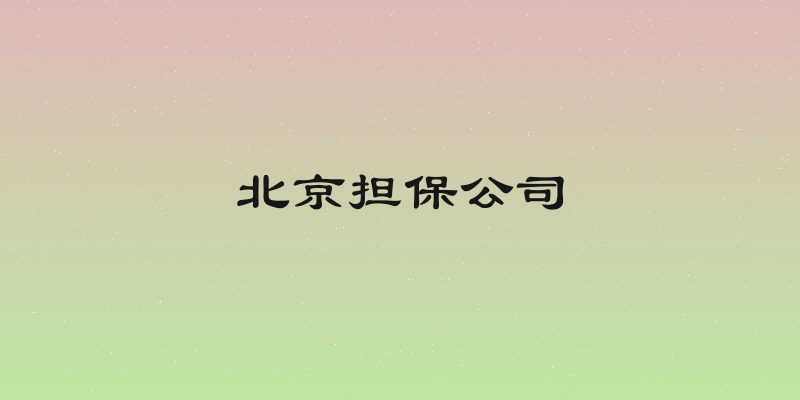 北京担保公司