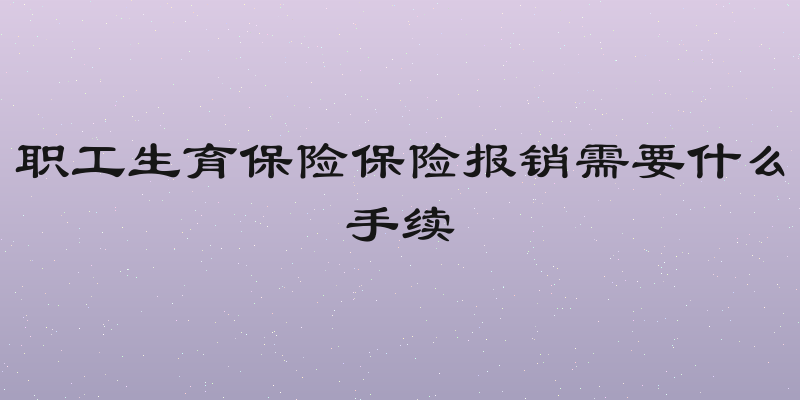 职工生育保险保险报销需要什么手续