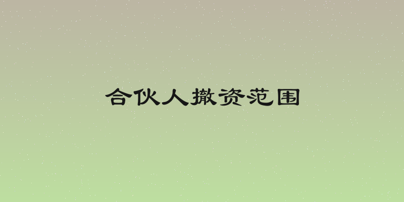 合伙人撤资范围