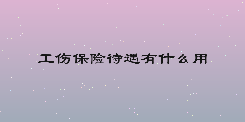 工伤保险待遇有什么用