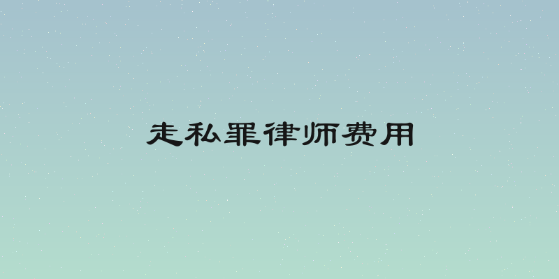 走私罪律师费用