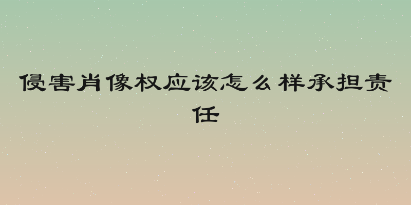 侵害肖像权应该怎么样承担责任
