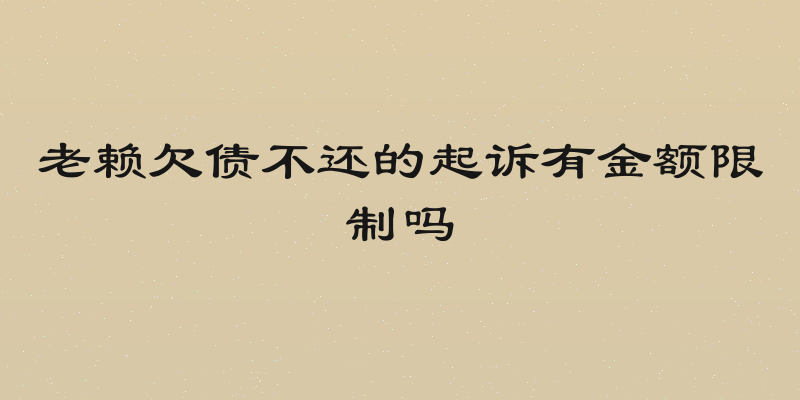 老赖欠债不还的起诉有金额限制吗