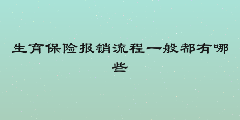 生育保险报销流程一般都有哪些