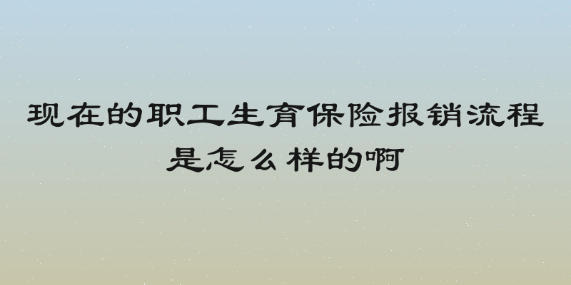 现在的职工生育保险报销流程是怎么样的啊