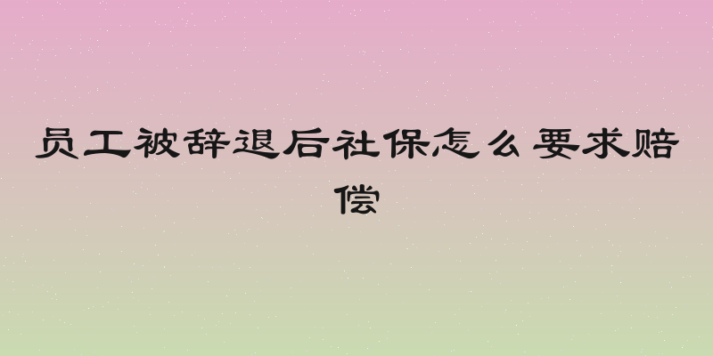 员工被辞退后社保怎么要求赔偿