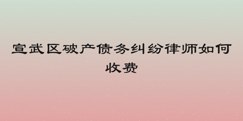 宣武区破产债务纠纷律师如何收费