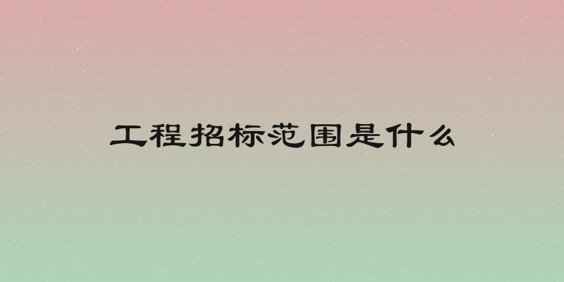 工程招标范围是什么